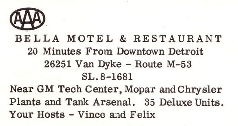 Bella Motel - Vintage Postcard (newer photo)